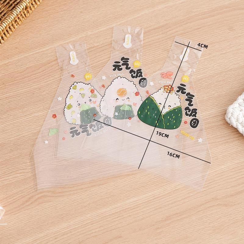 50Pcs Triangle Rice Vegetable Roll Onigiri Sushi Disposable Packaging Bags Lunch Bento Accessories