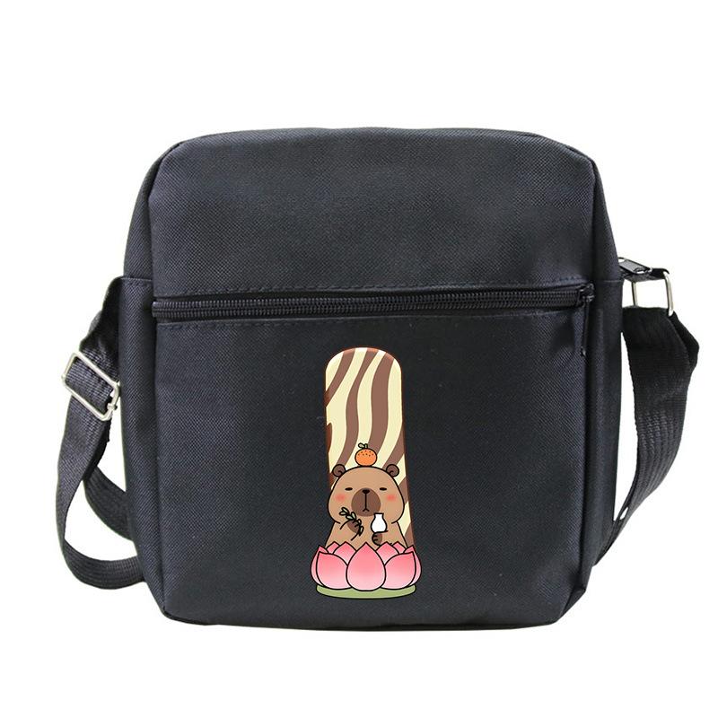 New Kapibara 26 letter printed messenger bag student children multi-functional leisure portable bag