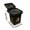 Trash Can Ashtray With Lid Stainless Steel Ashtray Bathroom Wall Hanging Notch Anti-fly Ash Ashtray