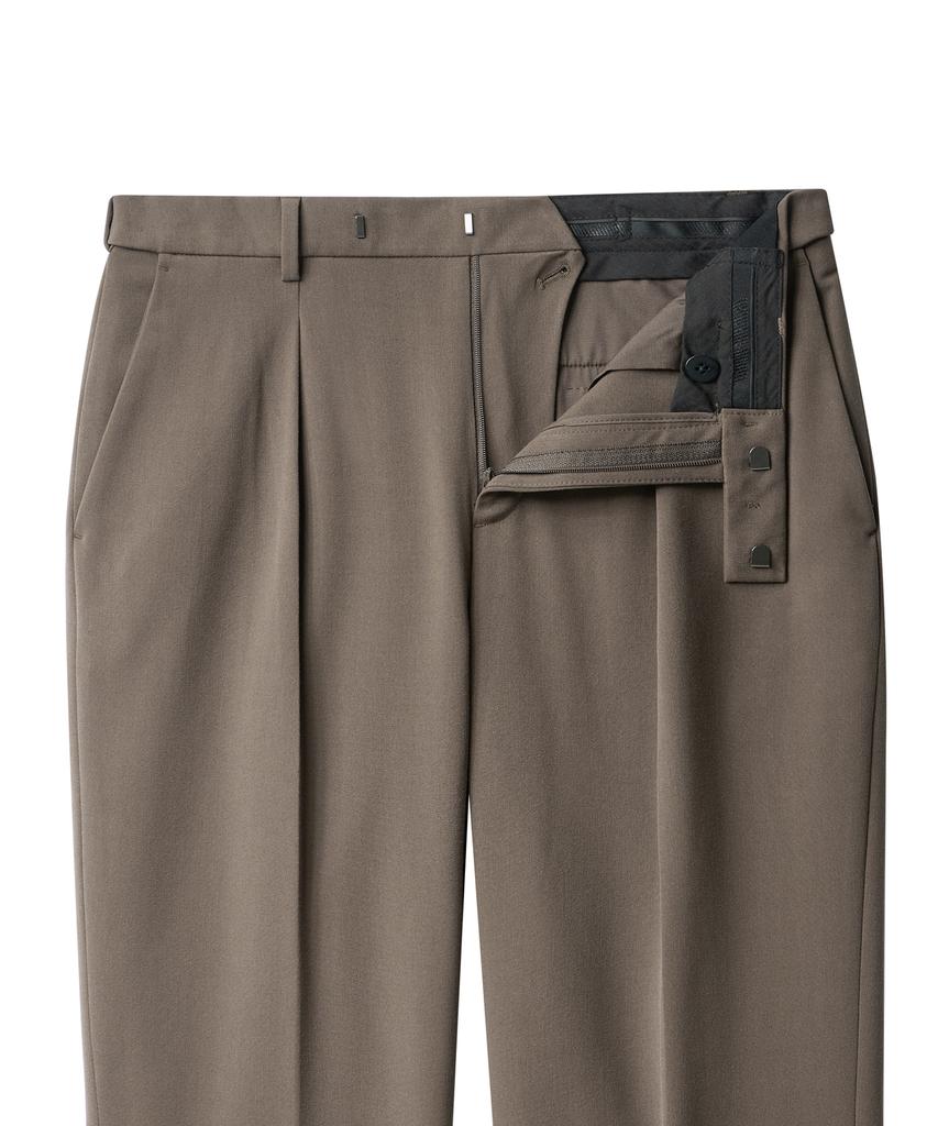 MUSINSA STANDARD Reverse One-Pleat Wide Hidden Banding Slacks [Dusty Beige]