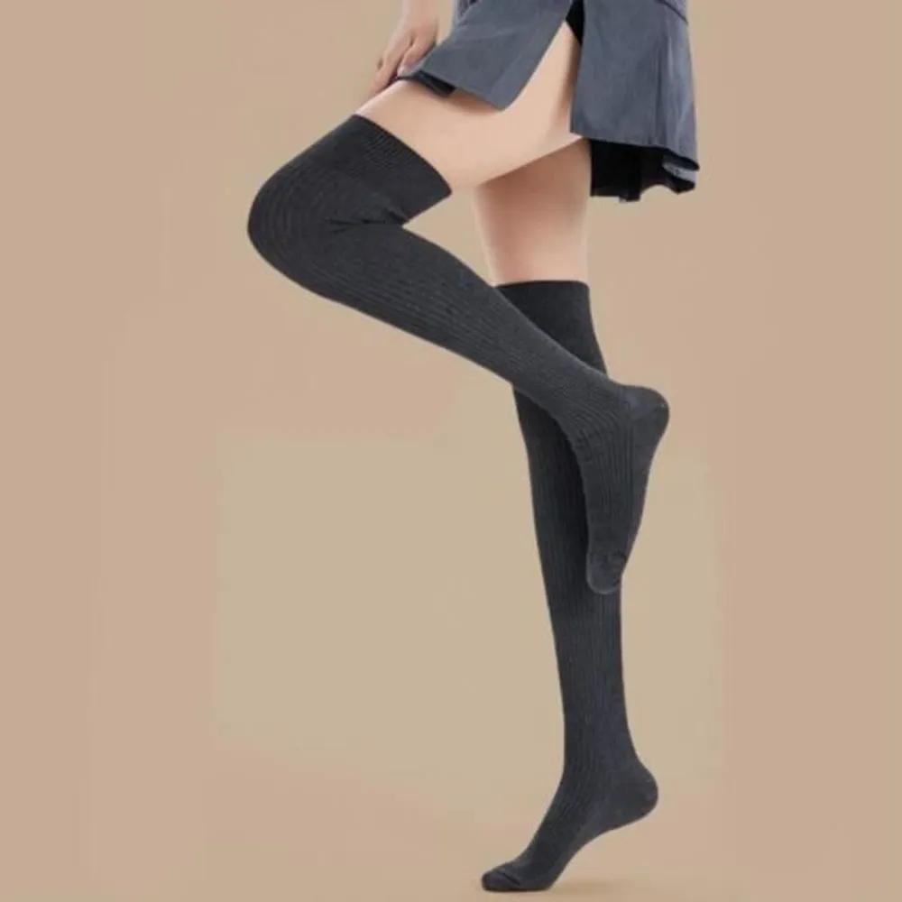 Women s Autumn/Winter Ribbed Long Over-the-Knee Socks FREE