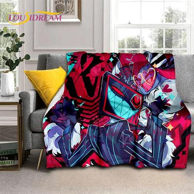 2026 H-Hazbin Hotel Charlie Cartoon Soft Blanket,Soft Throw Blanket for Home Bedroom Bed Sofa Picnic Travel Cover Child Gift