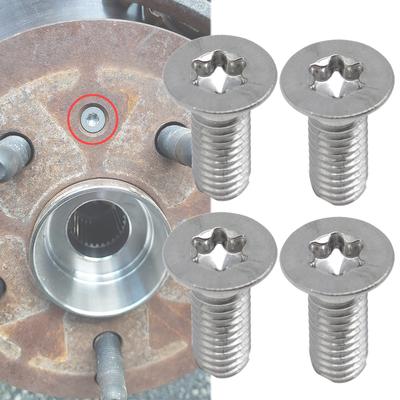 Para A TT 8J 8N R8 Rotor de freno delantero trasero tornillos de retención de disco perno avellanado hexagonal piezas de repuesto de coche de acero inoxidable