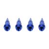 4Pcs Aluminum Alloy Spike Wheel Tire Valve Stem Car Truck Dust Covers Blue