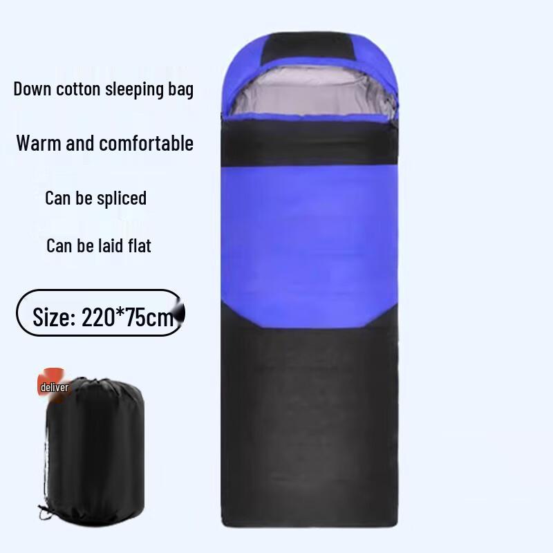 OEING Thickened Down Cotton Spliceable Camping Sleeping Bag