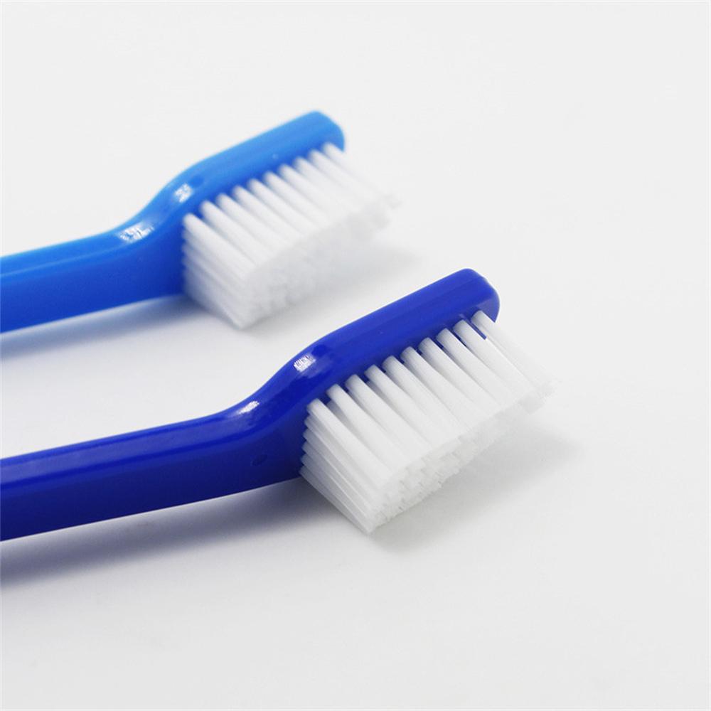 100pcs Dog Toothbrush Double Headed Long Handle Dog Pet Toothbrush for Dogs Cat Puppy Teeth