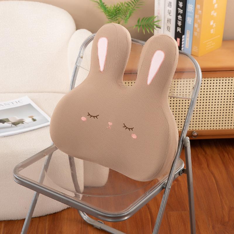 

Cute Rabbit Bear Waist Leaning on The Office Work Station for A Long Time Seating Artifact Seat Waist Support Cushion Plush Toy Height 44 Width 44 Thickness 8cm