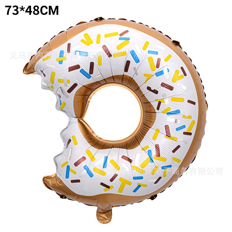 Chocolate Donut Balloon Birthday Burger Fries Pizza Balloon Hot Dog Party Aluminum Film Balloon Decoration