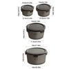 Ultralight Titanium Purification Dinner Box Portable Fresh-keeping Food Storage Container For Outdoor Picnic Camping Lunch Box