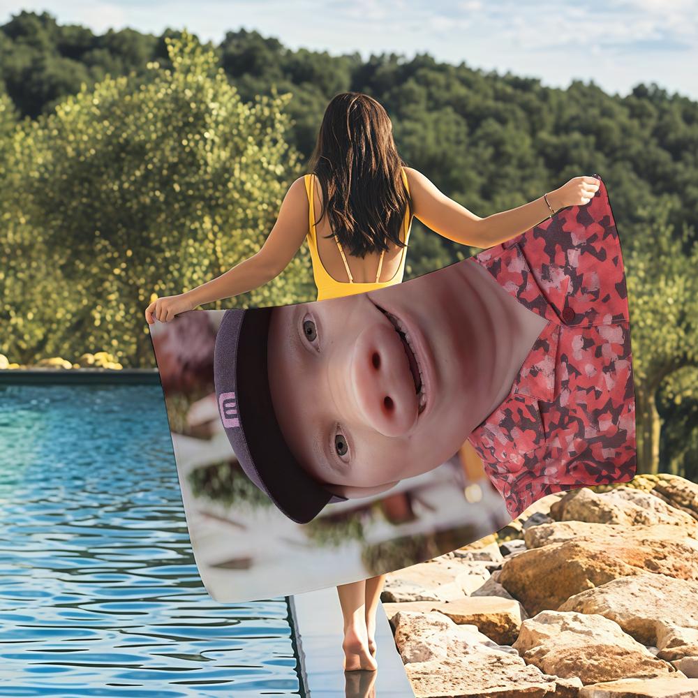 

Meme John Pork funny Towel Quick Drying Beach Towels Are Suitable For Swimming Pools Camping Yoga And The Gym W40*H60(CM)