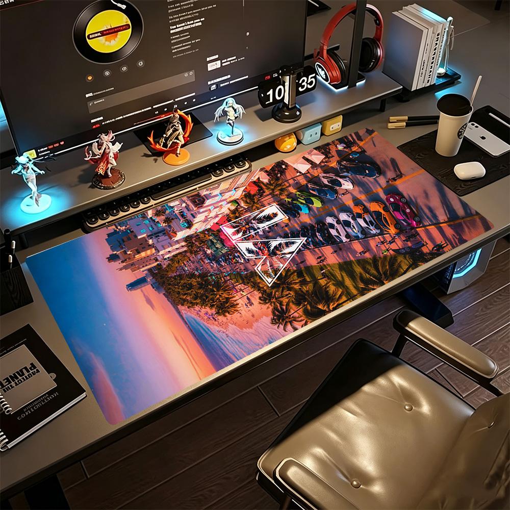 Gta Gaming Mouse Pad Keyboard Pad Office Mouse Mats Non-Slip Rubber Bottom Computer Decor Item Office Use