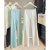 Sparkling Hot Diamond Glutinous Rice Wide-leg Micro-pull Pants Women's Spring, New High-waisted Drape Lazy Sports Pants