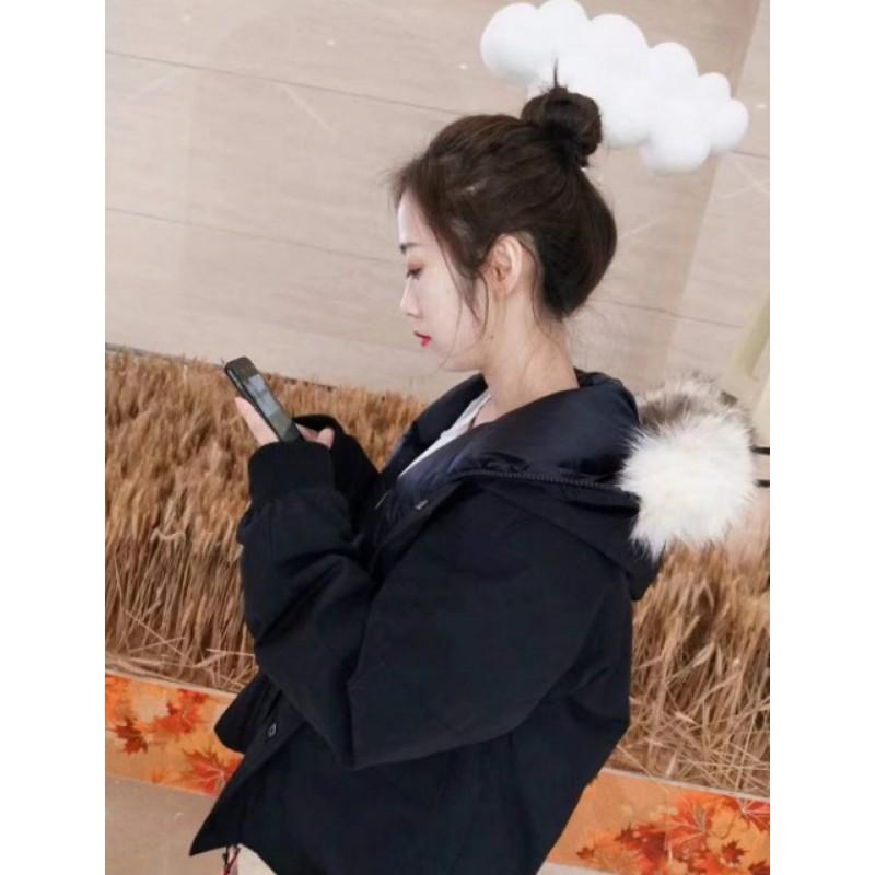 Goose Down Jacket Short Pilot Coat Unisex Casual Winter Warm Parka