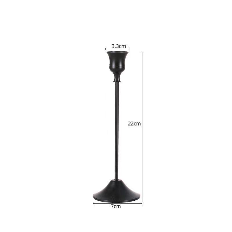 European Retro Luxury Candle Holder, Creative Nordic Iron Art Trumpet Bell Design
