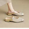 Fashion Hollow Baotou Cool Drag 2025 New Summer Square Toe Women's Flat Sandals