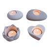 Handgemachte DIY Kerzenform Kerzenständer Zement Beton Silikon Lotus Herzförmige Aromatherapie Gips Ornamente Tropfen Kleber