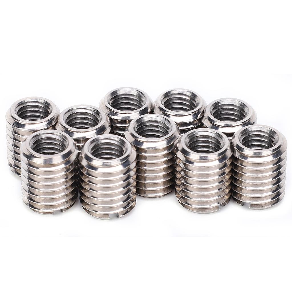 10Pcs Reducer Nut Thread Conversion Stainless Steel Repair Sleeve Bushing Screw Fastening
