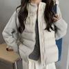 Fashion Female Short Coat Winter Jackets Hooded Knitted Sleeves Loose Thick Warm Women Parkas