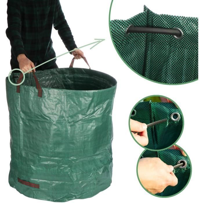Sac de Jardin Pliable XXL - Robuste et Pratique - 2 Pièces - Vert