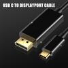 Durability USB C To DPs Cable 4K60Hz USB C To DPs Cable for Work or Entertainment Highly Speed Data Transmission