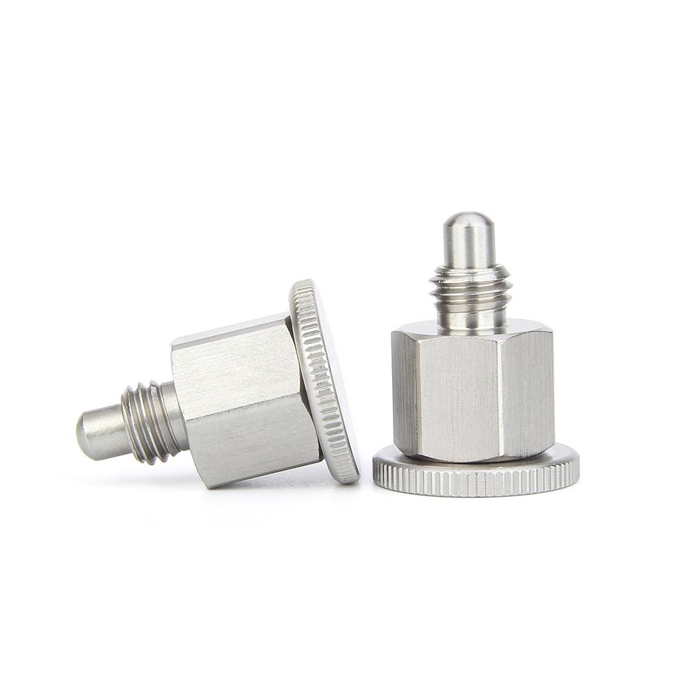 KST213 M6/8/10 Coarse Thread Carbon Steel/Stainless Steel ReturnType/Self-locking Mini Index Plunger Pins Black/Blue/Red Knob Locating Pins