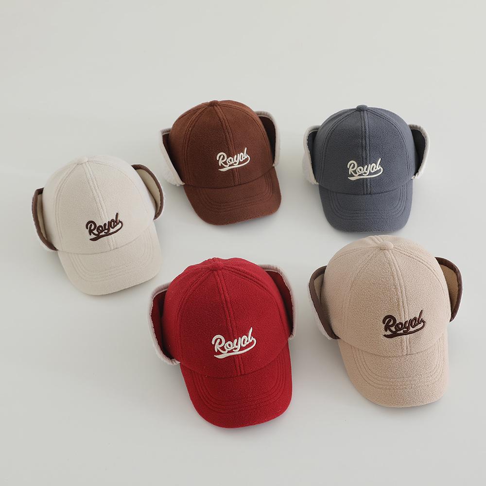 Kinder Herbst/Winter Lammwolle Baseballkappe mit Ohrenschutz