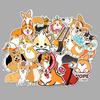 50 Cute Pet Corgi Stickers Suitcase Motorcycle Trolley Case Notebook Waterproof Stickers