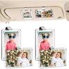 SUNEZLGO 2 Pack Car Picture Holder and Visor Photo Clip, Car Accessories, Acrylic Magnetic Car Photo Holder, Easy Install Universal Fit, Personalized