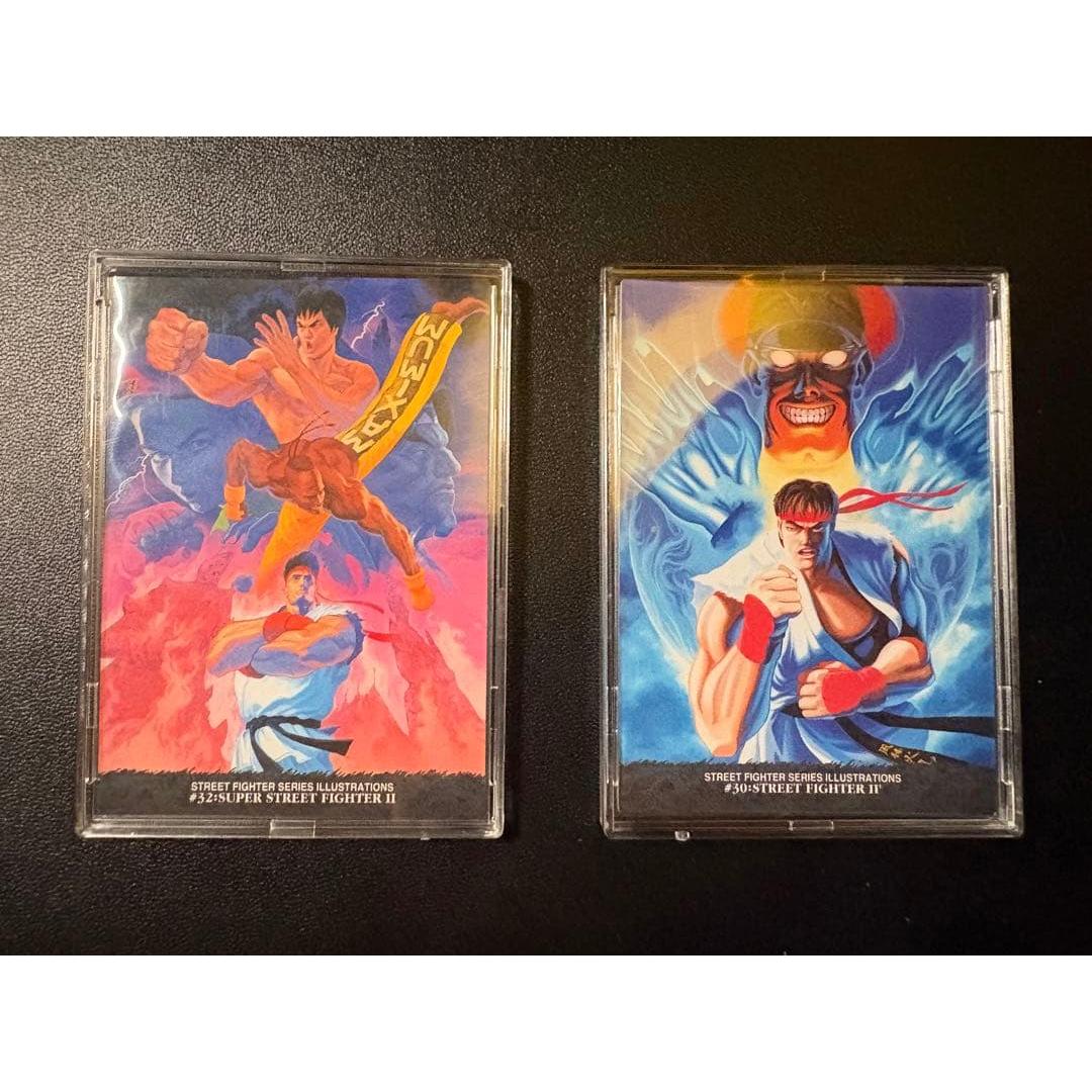 Used [Rare First Edition] Street Fighter Illustration Card Set of 2 1997