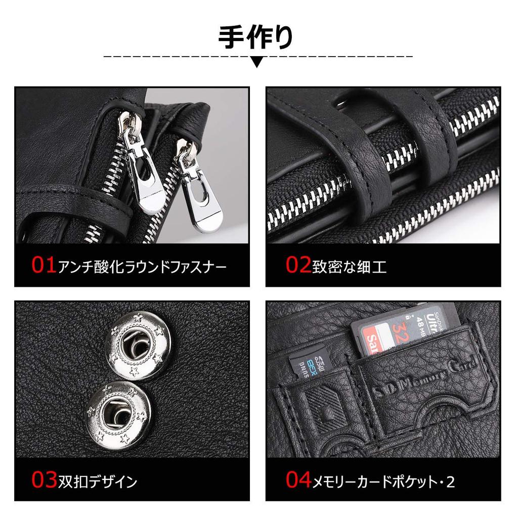 Gofelt Leather Wallet for Men and Genuine Coin 2 Holds 18 Large Round Made In Business Gift Women, Bifold, Leather, Purse, Pockets, Cards, Capacity,