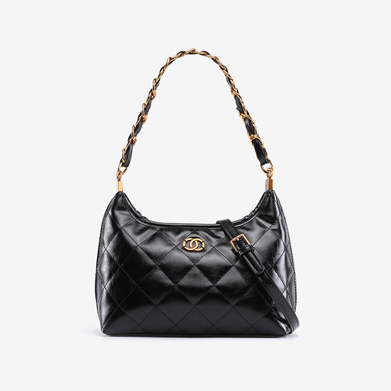 

Европейский и американский ретро новый стиль маленького аромата блестящая сумка на одно плечо в стиле хиппи высококлассная сумка под мышкой с толстой цепочкой сумка с бриллиантовой цепочкой