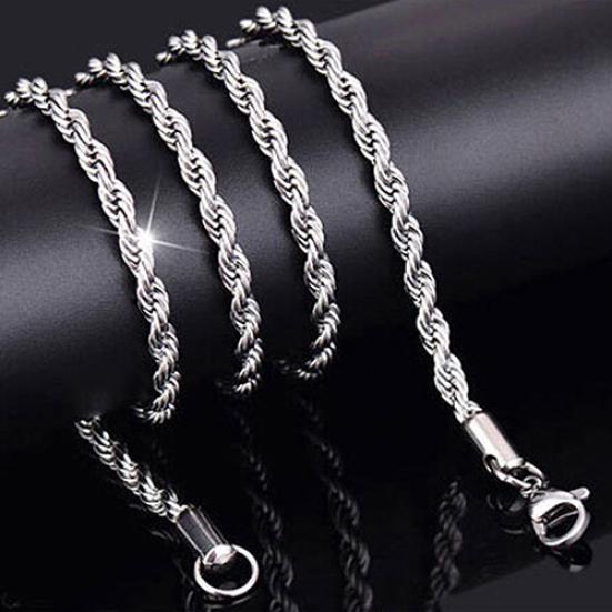 Women's Men's Twist Chain Necklace Charm Fashion Jewelry