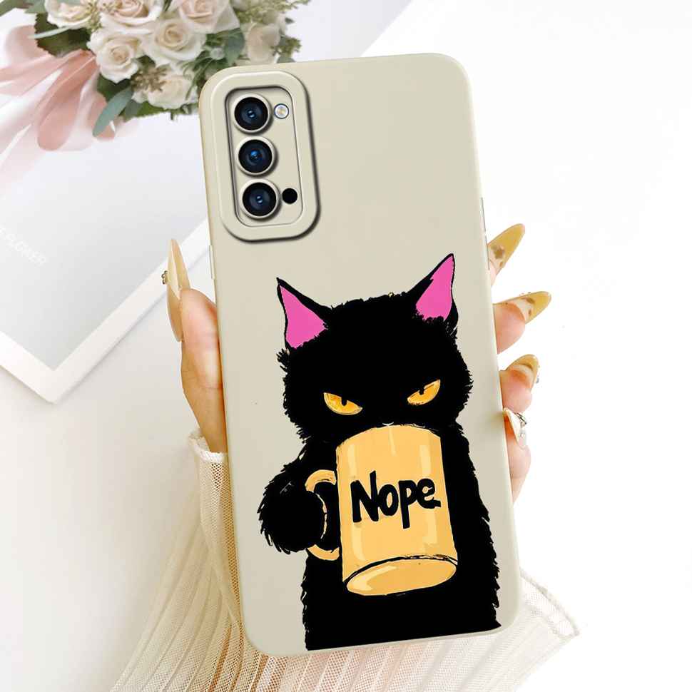 For Oppo Reno4 Pro 5G PDNM00 Case Stylish Color Paint Silicone Back Cover For Reno4 Pro Reno 4PRO 5G PDNT00 CPH2089 Phone Casing