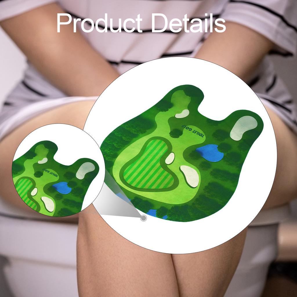 Golf Bathroom Game Set, Mini Putting Mat Set for Golfer