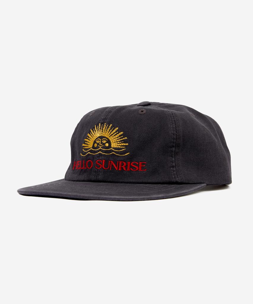 HELLO SUNRISE Opraná Dvoubarevná Logo 6panelová Čepice_Uhlíková
