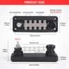 Marine Grade Tab Type Busbar -TTB710N02 20 Points 20A/55A 12V/48VDC Power Distribution Double-Layers Red/Black For Cars RV Boats