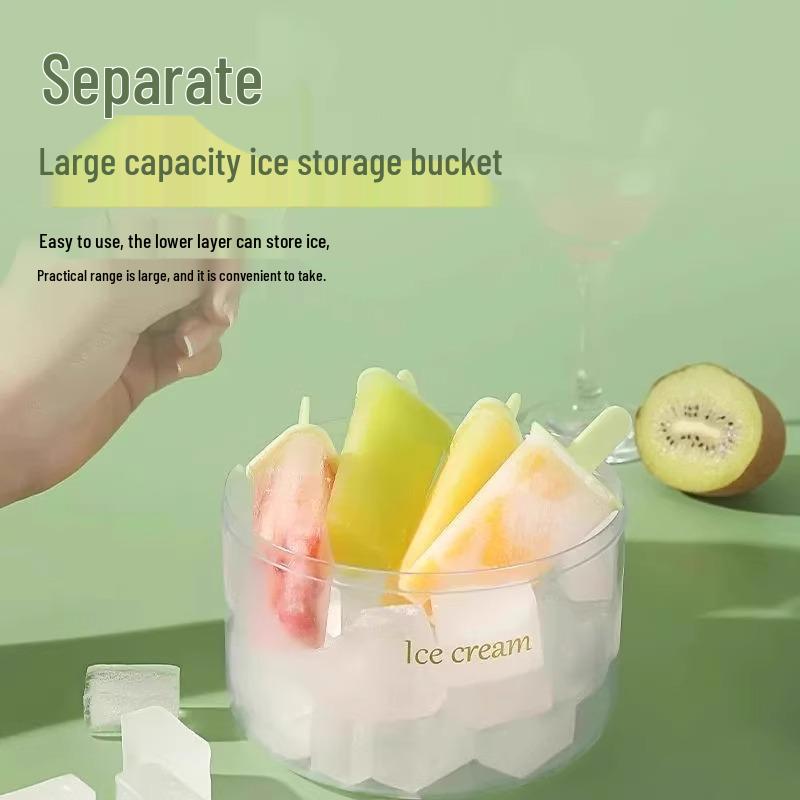 Ice Cream & Popsicle Mold for DIY Ice Lollies, Ice Cubes, Cheese Sticks - Food Grade Tray