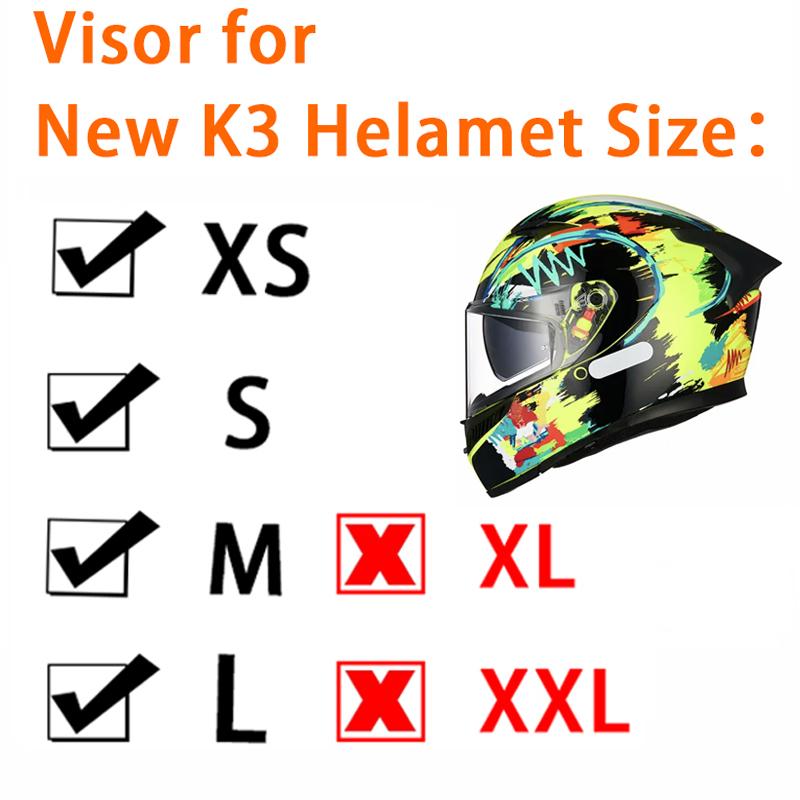 K3 Visor for AGV K3 Shield 2026 New Mold E2206 Photochromic Old K3 High Strength Sunscreen Capacete WindshielHelmet Visor Shield