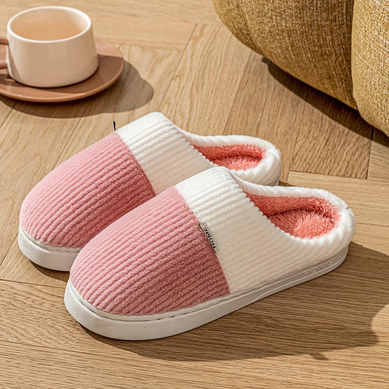 Fashion color matching cotton shoes mop autumn and winter indoor home warm and comfortable plush household cotton mop
