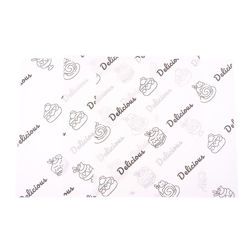 50Pcs Food Grade Baking Wax Paper Food Wrappers For Cake Pastry Wrapping Grease Paper For Festival Party Bread Burger Oilpaper