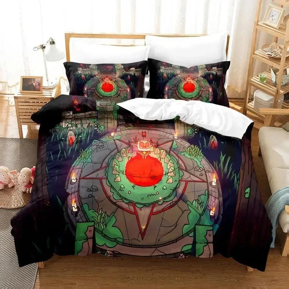 Cult Of The Lamb Bedding Set Single Twin Full Queen King Size Bed Adult Kid Bedroom Duvetcover 3D Print Anime Bed Sheet