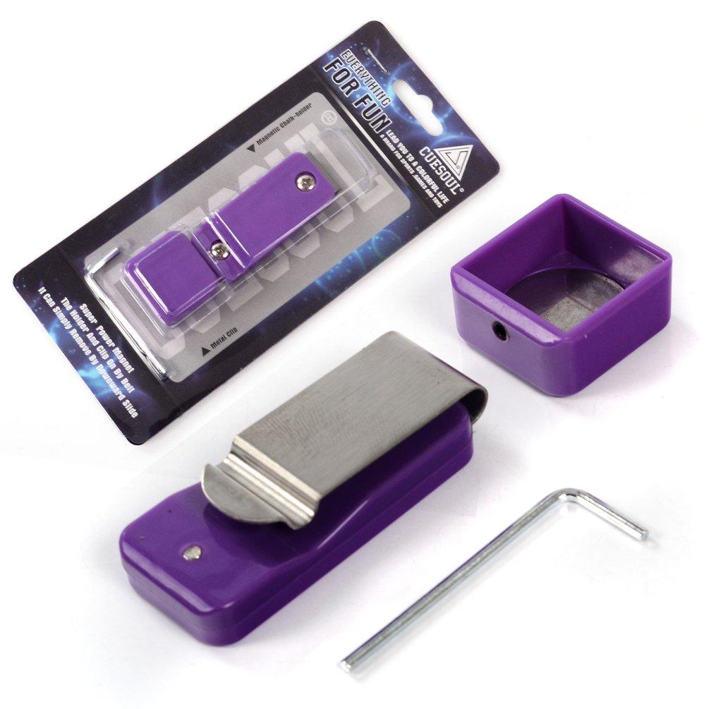 

CUESOUL Magnetic Chalk Holder for Billiards and Pool Cue Chalk Grips (Purple)
