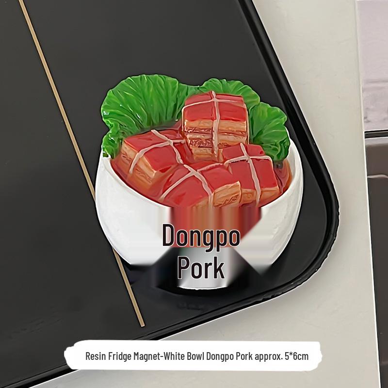 Personalized 3D Food Refrigerator Magnet - Creative & Cute Resin Design