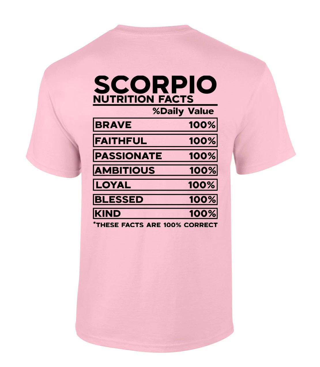 Trenz Shirt Company Zodiac Nutrition Facts Graphic Short-Sleeve T-Shirt S