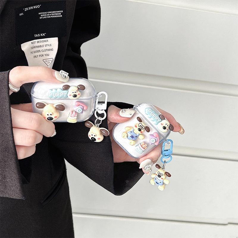 Cartoon Puppy Caterpillar Mobile Phone Case For Airpods4 Apple Bluetooth Headset Case Airpodspro2/3