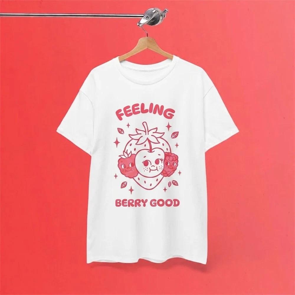Kawaii Strawberry Goth Harajuku White Tshirt Gift For Fans 2XL