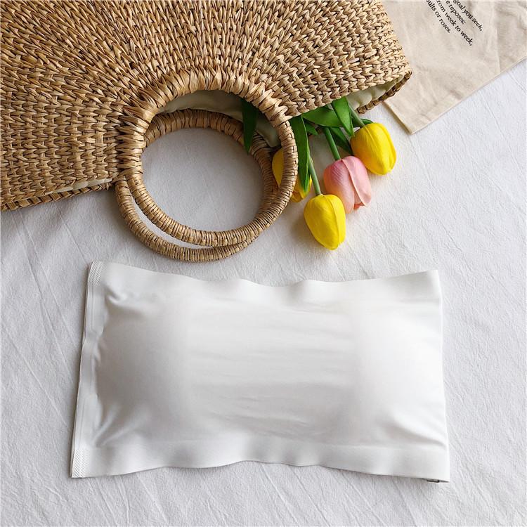 

Топ-труба Ice Silk Non-Slip без бретелек — бесшовный, дышащий дизайн для лета White