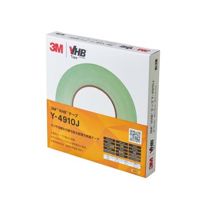 3M VHB Tape for Glass Transparent Width 19 Mm X 1 Length 10 Thickness 1 Individually Packaged Y-4910J, Transparent, M, Mm,