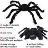 Giant Black Spider Halloween Party Decor for Home 2026 Outdoor Haunted House Ornament Trick or Treat Big Black Spider