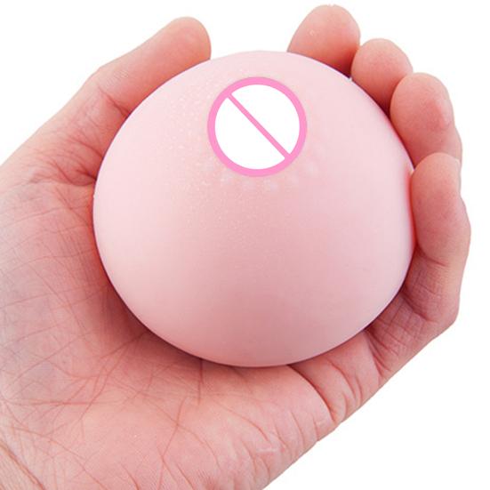 Artificial Single Fake Breast Hole False Boob Male Masturbation Ball Sex Toy